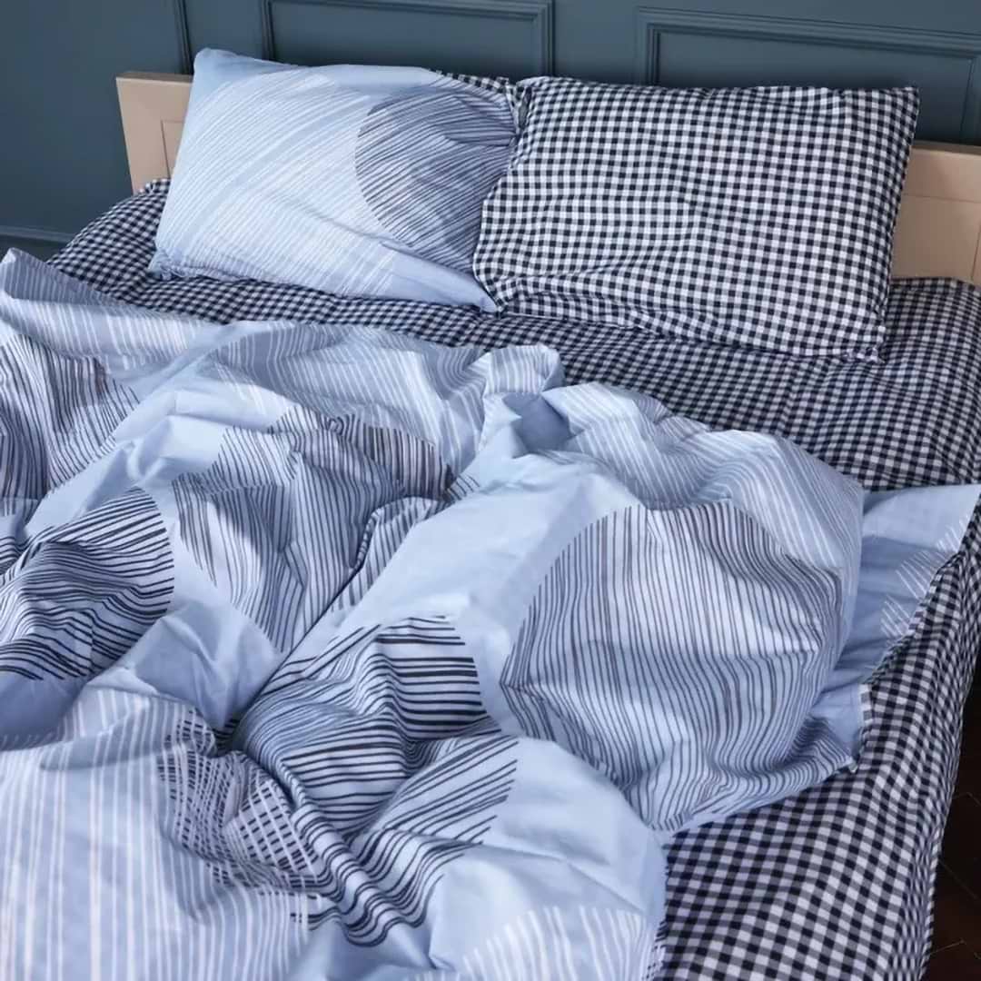 Комплект постельного белья MirSon Бязь 17-0748 Circles in Checks 220х240 (2200010847529)